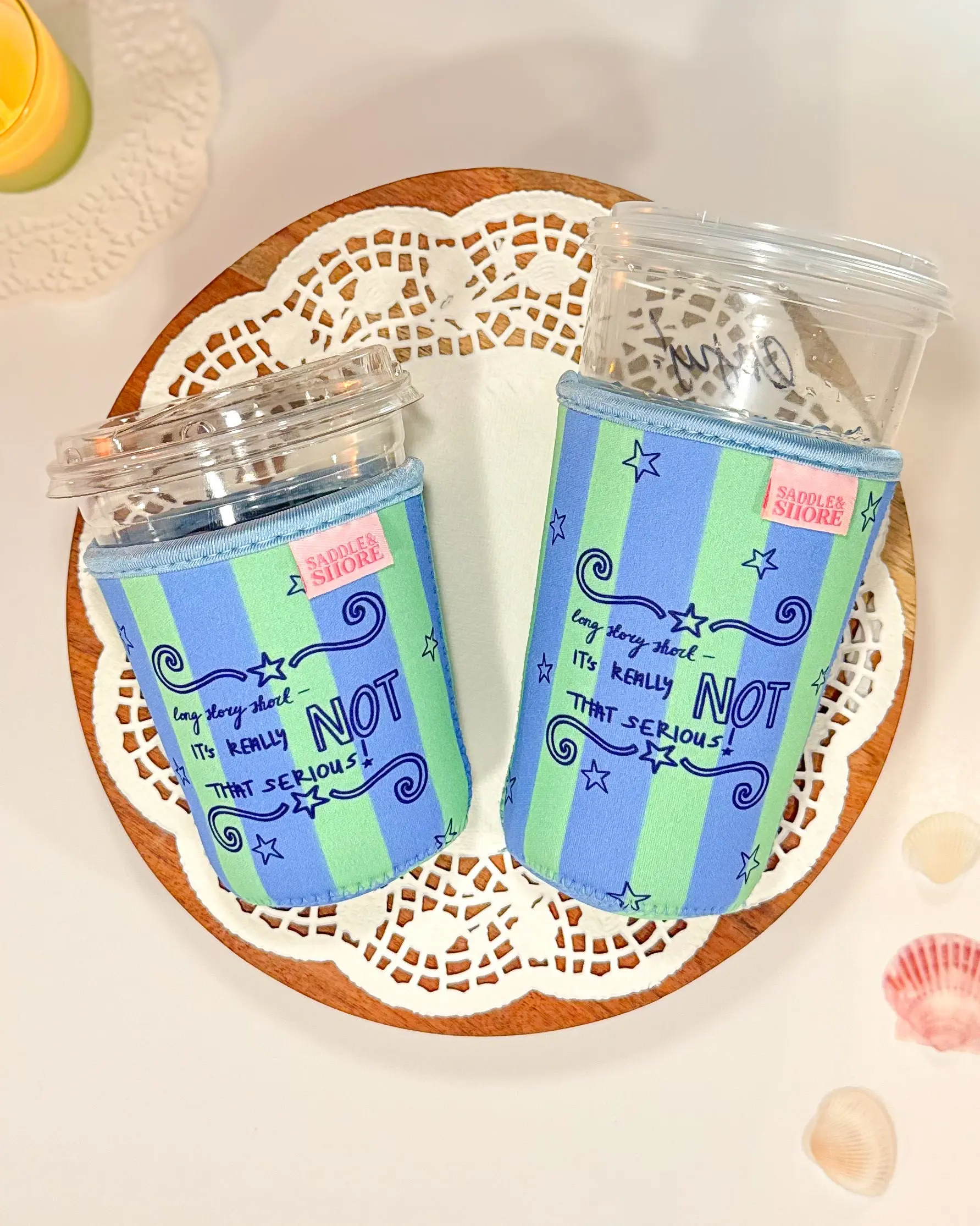 ‘Not that Serious’ Drinky Dink™ Reusable 20oz Coffee Drinkware Accessory, Venti Cup Fit Kitchenware Item