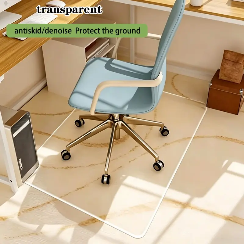 PVC Transparent Carpet Protector, Waterproof Non-Slip Floor Mat for Living Room Kitchen Bedroom, Noise Reduction, 1mm Thickness, Floor Mats Liner