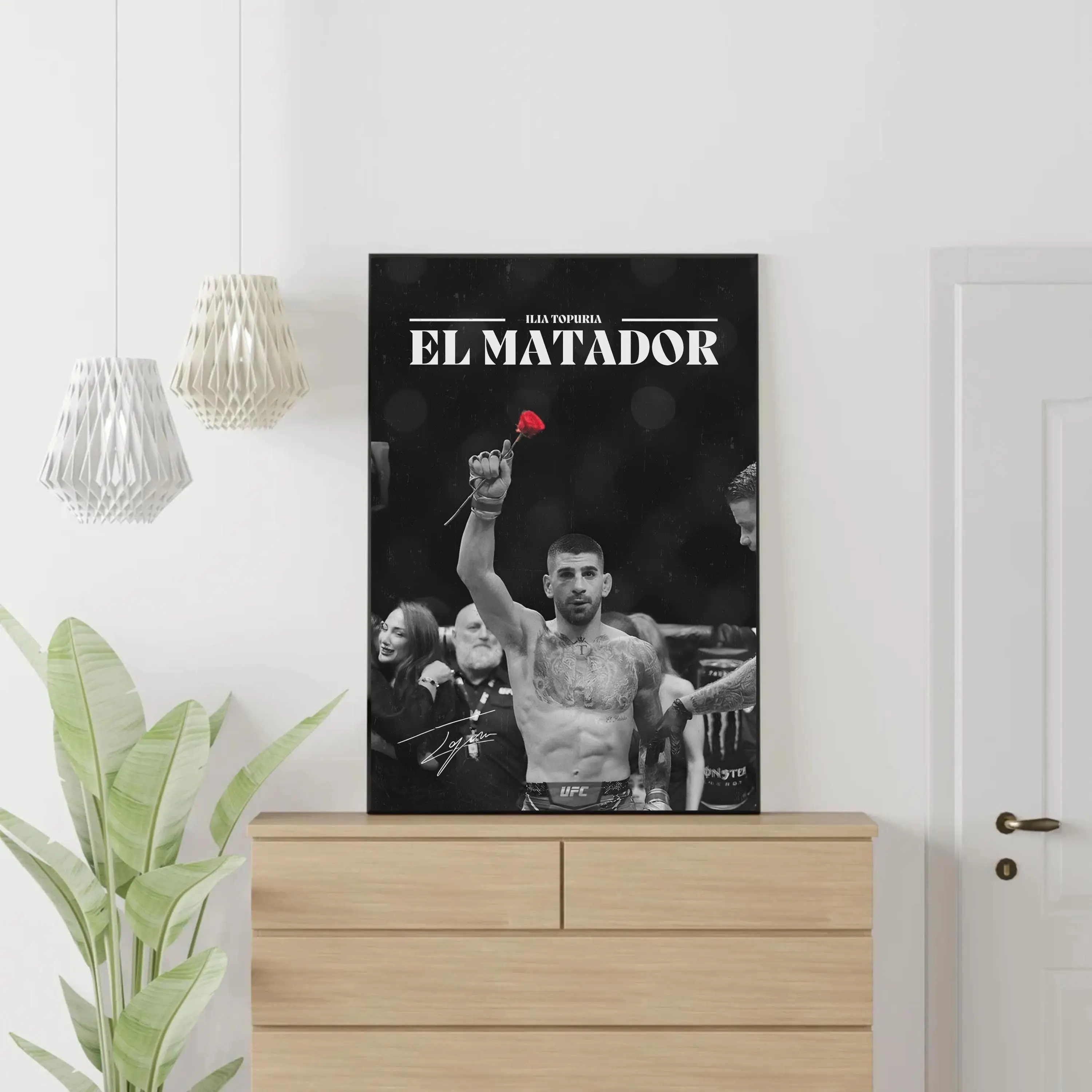 Ilia El Matador Topuria POSTER UNFRAMED, mma POSTER UNFRAMED, sport wall art, gift for mma fan, fighter motivational print, bedroom wall decor