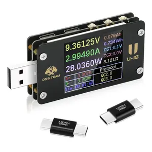 2 in 1 Type C USB Tester USB Multimeter USB C Mester Tester USB-C Testers DC 4-24V 6A 1.77-inch Multi-Function Voltage and Meter QC/PD Protocol Trickle Charger Quick Charge