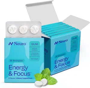 Neuro Wintergreen Energy & Focus Gum/Mints - Sugar Free with Natural Caffeine, L-theanine, Vitamin B12 & Vitamin B6