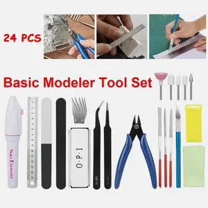 24Pcs Basic Modeler Tool Set Premium Quality Plastic Tools for Gundam Model Building Kit Ideal for Hobbies and Gifts