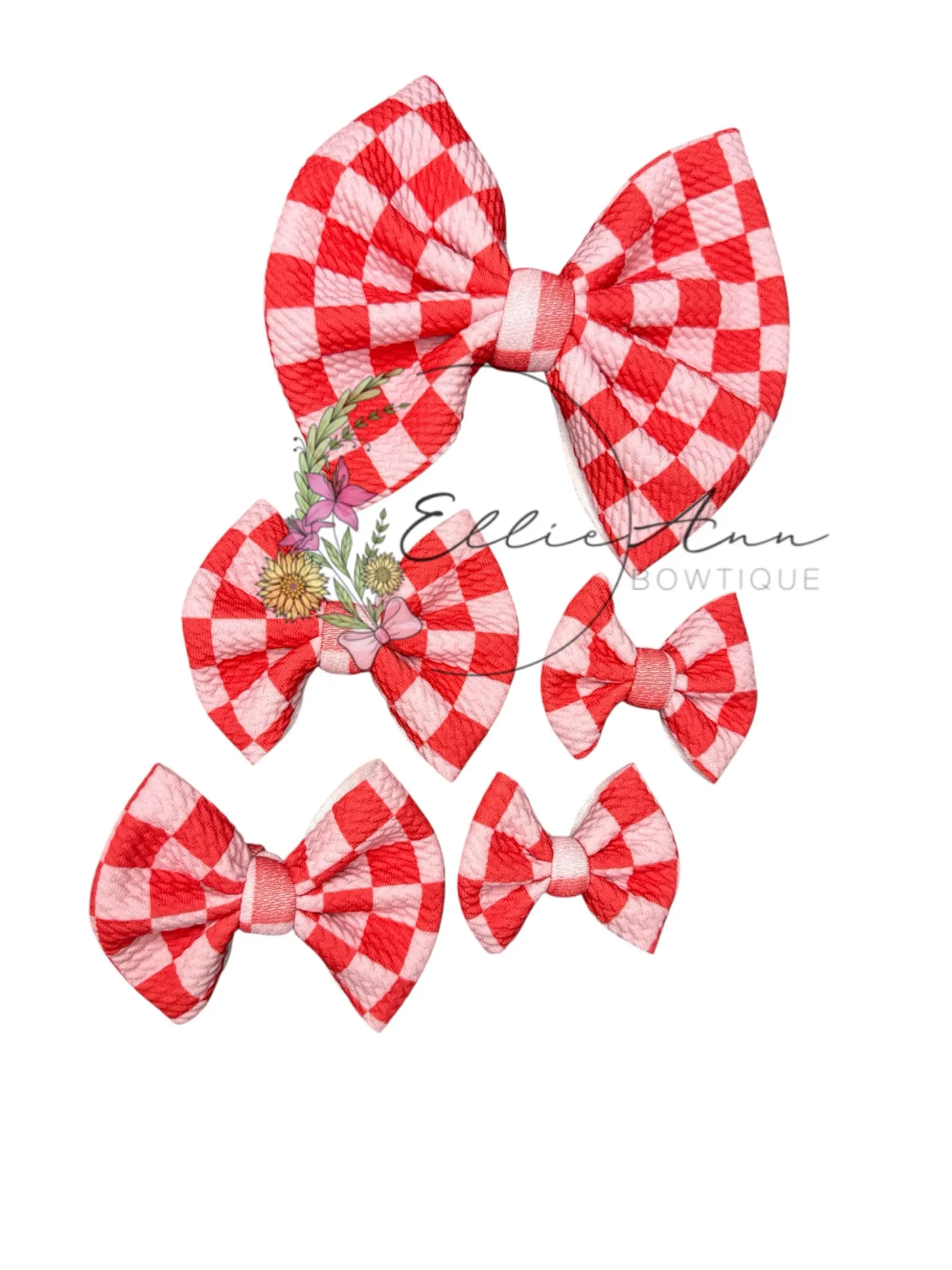 Pink fabric bows Pink fabric bows