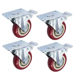 TikTokShopBlackFriday findmall 4Pcs 4 Inch Heavy Duty Swivel Casters Wheels with Safety Brake No Noise Locking Casters