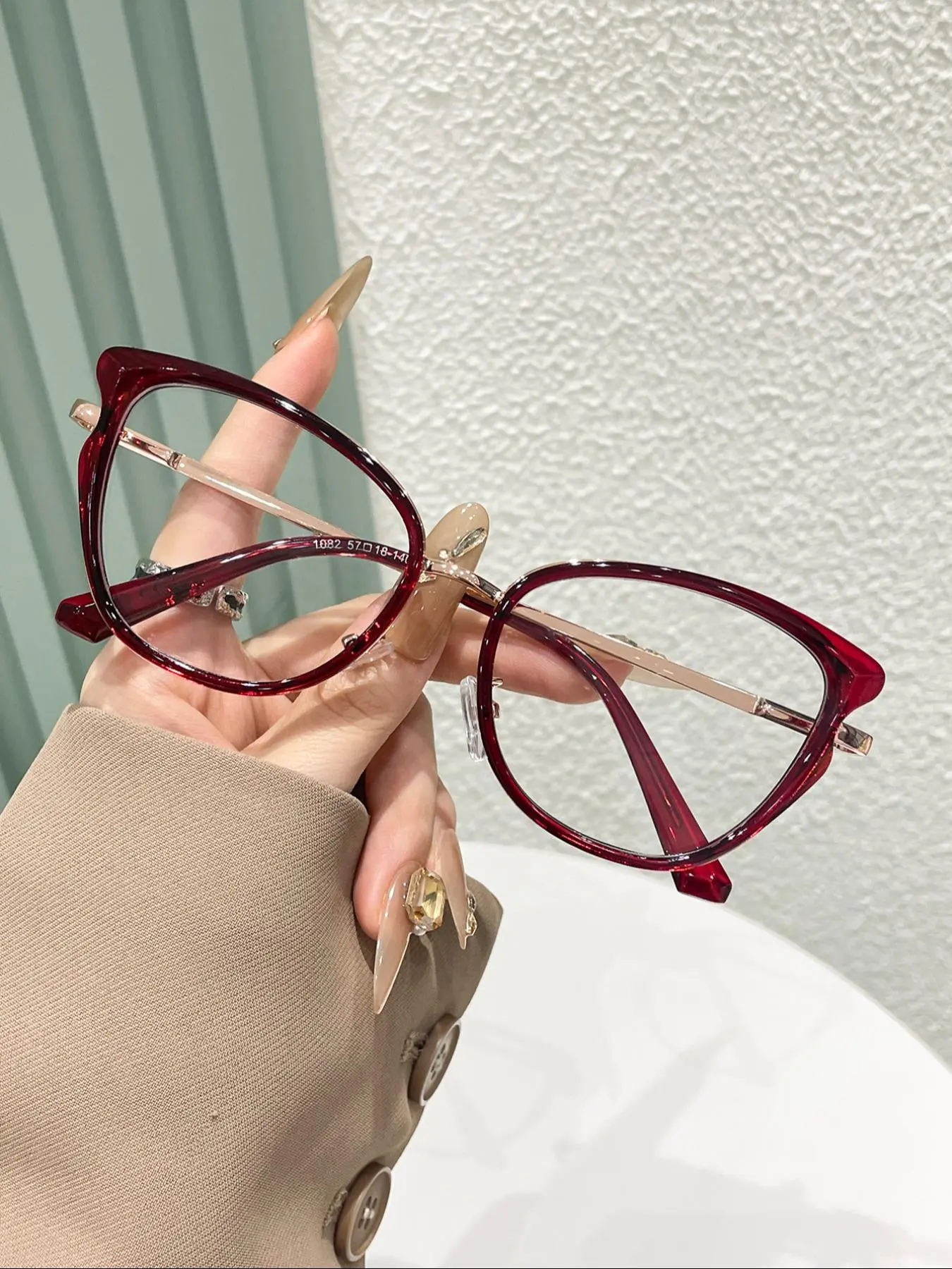 Vintage Cat Eye Frame Eyeglasses, Anti-blue Light Eyeglasses for Women & Men, Fashion Eyeglasses for Work, Daily Clothing Decor, for Student Daily Use, Stylish Eyeglass, Stylish Trendy Eyewear