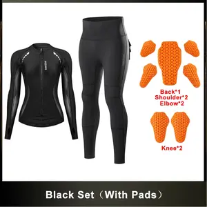 Women Motorcycle Jacket Lady Full Body Armor Set CE Certified Summer Riding Safety Coat Pants Built-in Protective Pads