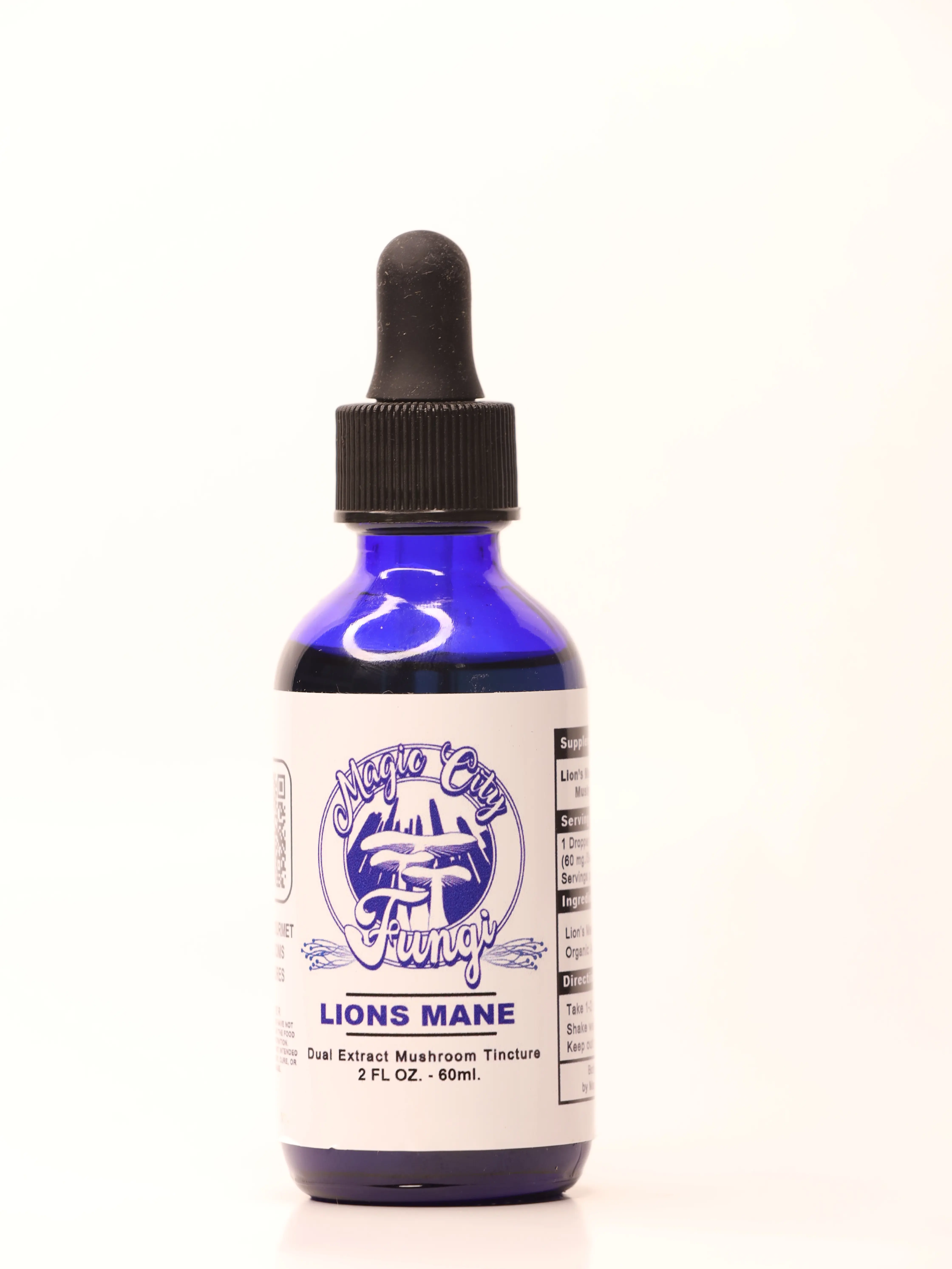 Magic City Fungi Lion's Mane Dual Extract Mushroom Tincture 2 FL oz Natural Supplement for Cognitive Function & Memory Support US Healthcare Bathroom