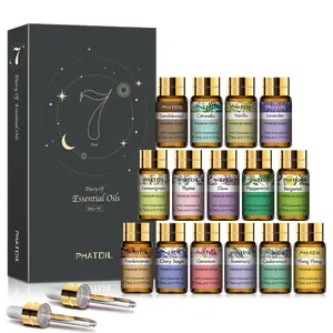 Massage Oil Set, Glass Bottles Essential Oils, Premium Nourishing Oils, Aromatic Spa Oil for Muscle Massage Skin Care, Nourishing Skin, Hair Care, Suitable for Life Daily Use, Scented Body Oils, Body Care
