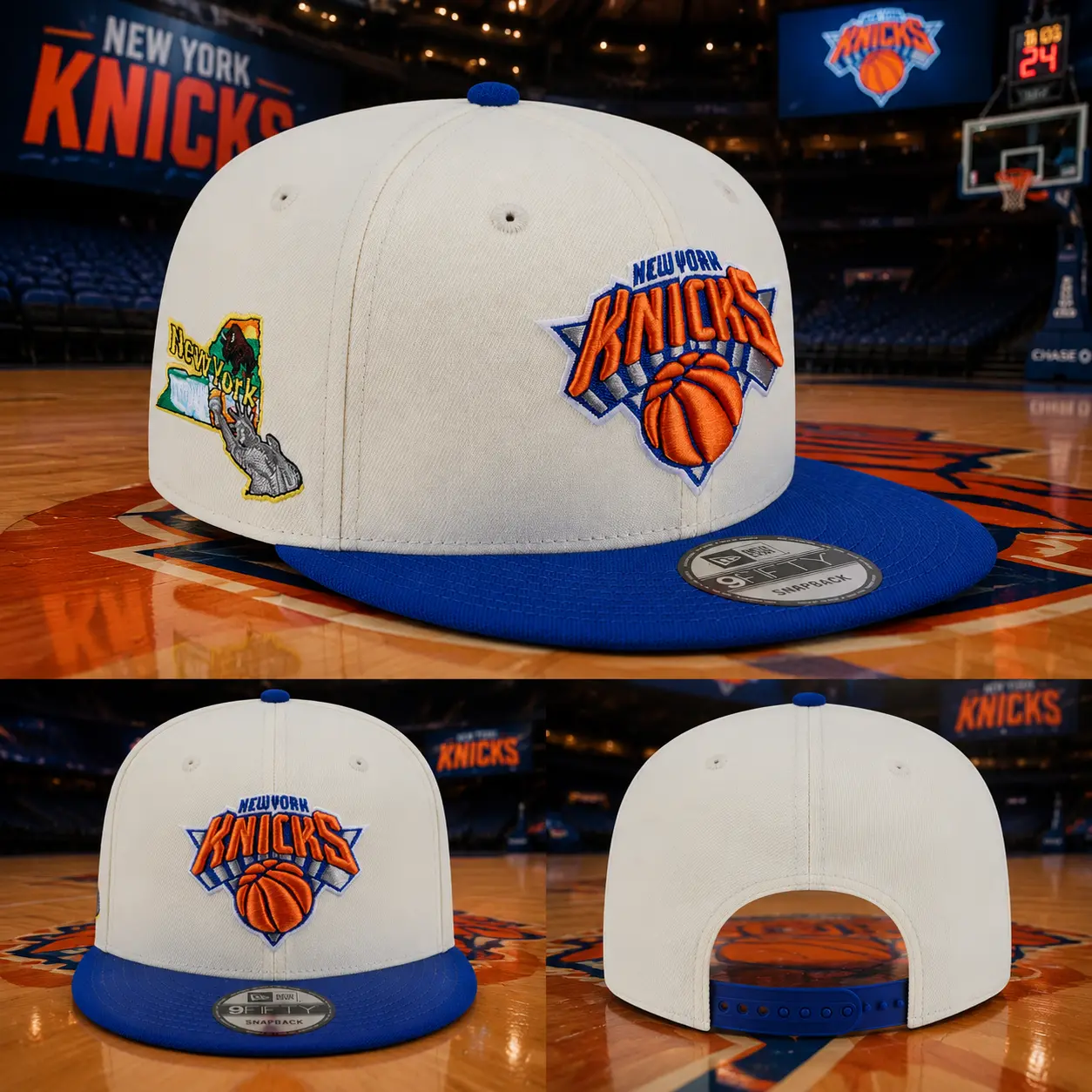 New York Knicks Team Color Basic NBA New Era 9FIFTY Snapback Hat - Unisex Streetwear Collector Headwear for Baseball, Urban Fashion Enthusiast