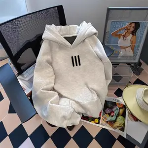 Heavy 500G autumn and winter hooded sweater oversize velvet lazy wind loose top