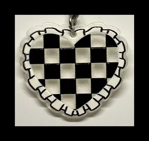 Acrylic heart keychains