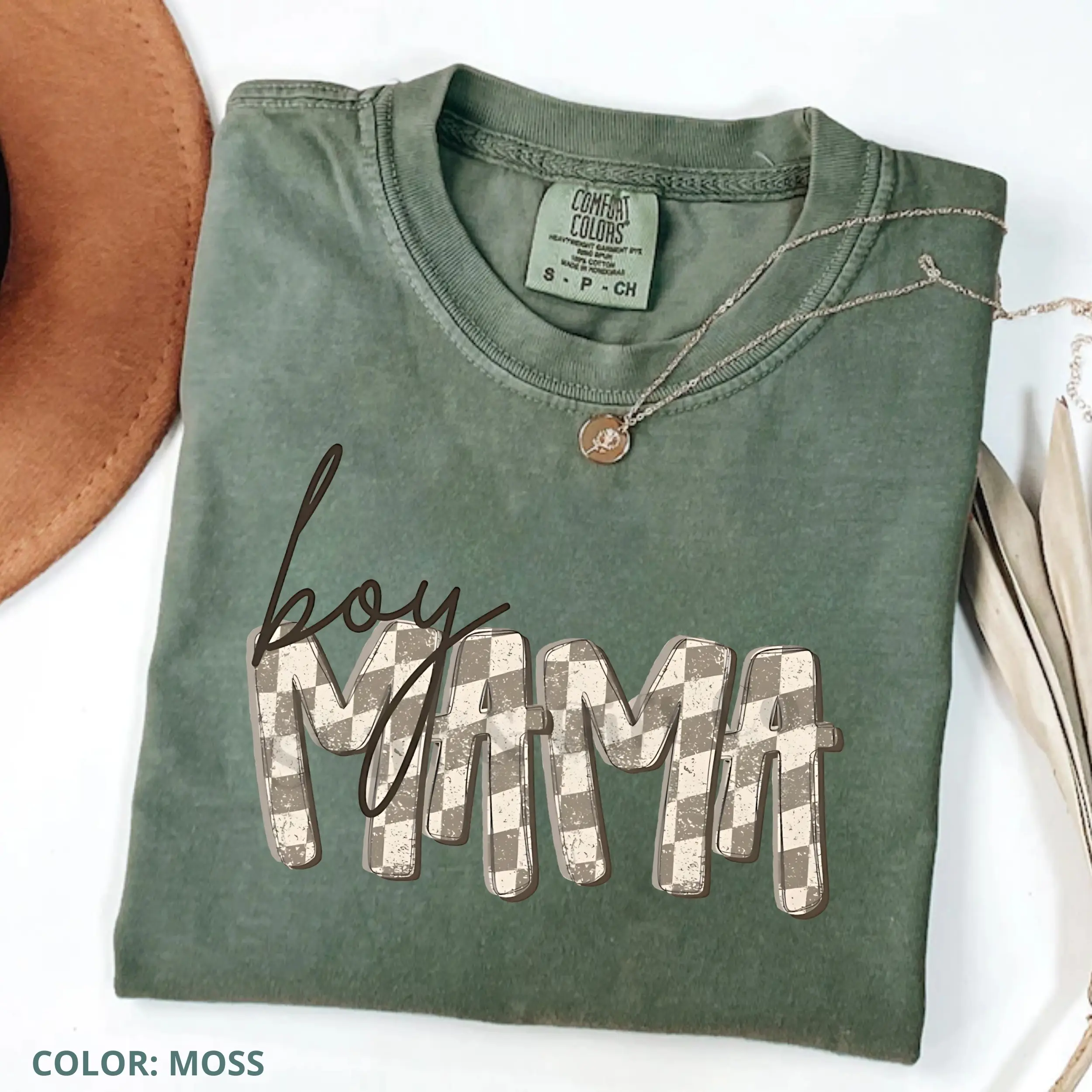 Comfort Colors Boy Mama T-Shirt, Mothers Day TShirt for Mom Shirt, Retro Mama Tee, Checkered Mama Tshirt, Mama of Boys, Gift for Mom T-shirt Gift For Women