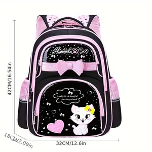 Elementary School Cartoon Backpack is So Cute! Adorable Patterns Are Eye-catching, Lightweight Design Makes It Comfortable to Carry Without Straining Shoulders, Comes with Shoulder Pads for Comfort, Suitable for Daily School Use