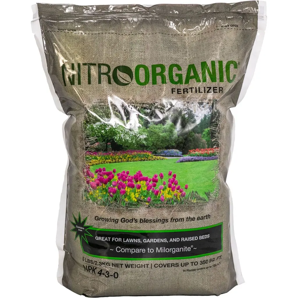 Nitroorganic PN204740 Natural Plant Food Fertilizer, Great for Gardens, Lawns & Raised Beds - 5 lbs, Covers Up to 350 sq. ft.