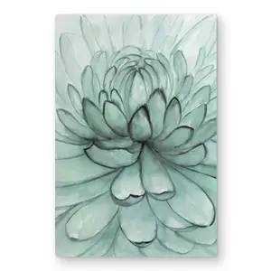 212 MAIN Turquoise Aluminium Wall Art Painting - 20x30 in Vibrant Metal Print, Artistic Mint Floral Home Room Decor (Posters & Prints)