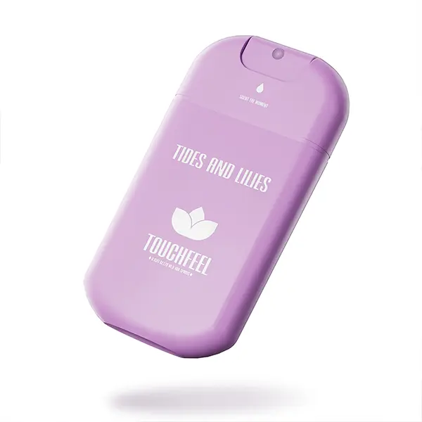 TOUCHFEEL Antibacterial Power Mist Liquid Hand Sanitizer Spray, Floral Aroma Scented Hydrating Travel Size Refillable Pocket Portable 1-Pack (Tides and Lilies) 0.93Fl Oz, Moisturizer, Hydrate, Single Item, Soap