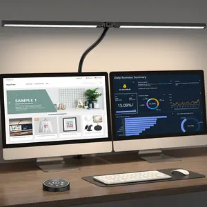 Led Desk Lamp for Home Office - 24W 5 Color Adjustable Eye Protection Architect Lamp,Dual Screen Computer Monitor Smart Light for Study Work Drafting Led Desk Lamp for Home Office - 24W 5 Color Adjustable Eye Protection Architect Lamp,Dual Screen Computer Monitor Smart Light for Study Work Drafting