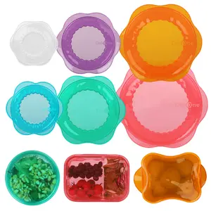 CuLiDing Kitchen Food Storage Silicone Lids - Reusable Flexible Bowl Lids for Cups or Square Containers, Fridge and Microwave Safe, Mixed Sizes