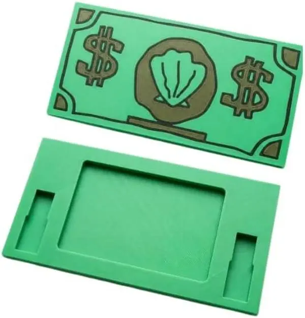 Tap to Pay Card Holder - 3D Printed PLA Novelty Dollar Bill Credit Card Case for Contactless Payments, Funny Checkout Accessory and Gag Gift for Adults, Green