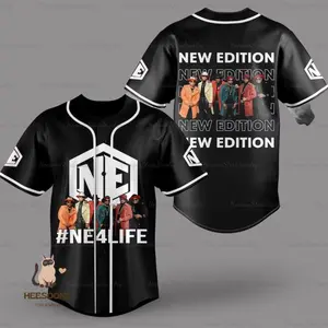 Retro New Edition Baseball Jersey, Gift for Fans Unisex, Timeless Appeal, Simple and Clean, Clean Lines, Minimalist Look