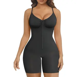 Shapewear Bodysuit for Women Tummy Control Seamless Zip-Up Body Shaper Snatched Waist Sculpting Body Suit
