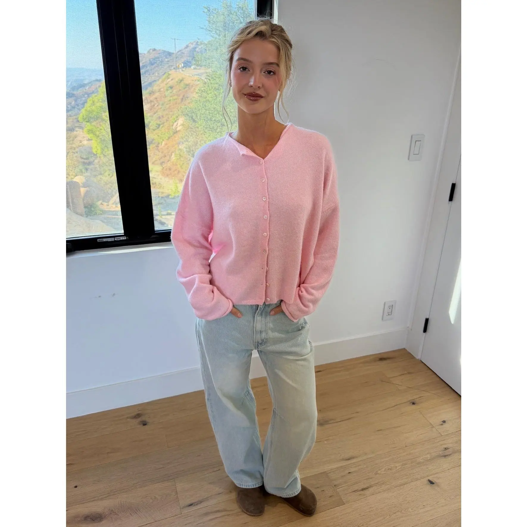 Baby Pink Piper Cardigan