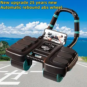 New Upgrade 25 Years New Automatic Rebound Ab Wheel with 6 Elbow Pads for Core Strength Training & Body Coordination Exercises Indoor Outdoor Use