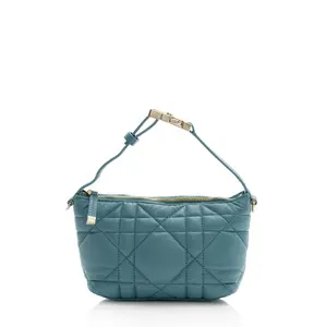 Pre-owned Dior Calfskin Shoulder Bags Diortravel Nomad Small Pouch