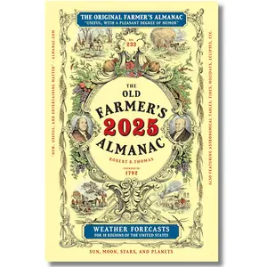 2025 Old Farmer's Almanac Trade Edition Paperback Bundle - Nature, Gardening, Traditional Content, Weather Forecasts for Book Lovers