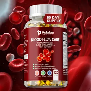 Pslalae - Blood Circulation Supplement, 120 Capsules, Supports Leg Veins, Heart, Vascular and Cardiovascular Health, Contains Niacin, L-Arginine, Ginger, Cayenne Pepper Multi-Natural Ingredients