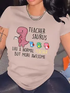 Teacher Saurus Shirt, T-Rex Dinosaur Shirt, Funny Teacher Shirt, Kindergarten Teacher Hoodie, Teachers Dinosaur Tee 1