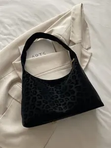 New Fashion Leopard Print Moon Handbag, Perfect for Parties, Outdoors, Vacation, Shopping, Daily Use, Holds Coins and Phones