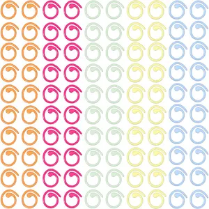 100 count Metal Spiral Stitch Markers, Knitting Markers Rings Crochet Stitchs Marker, Colorful Marker Stitch Crochet For Diy Craft Project Knitting And Crocheting