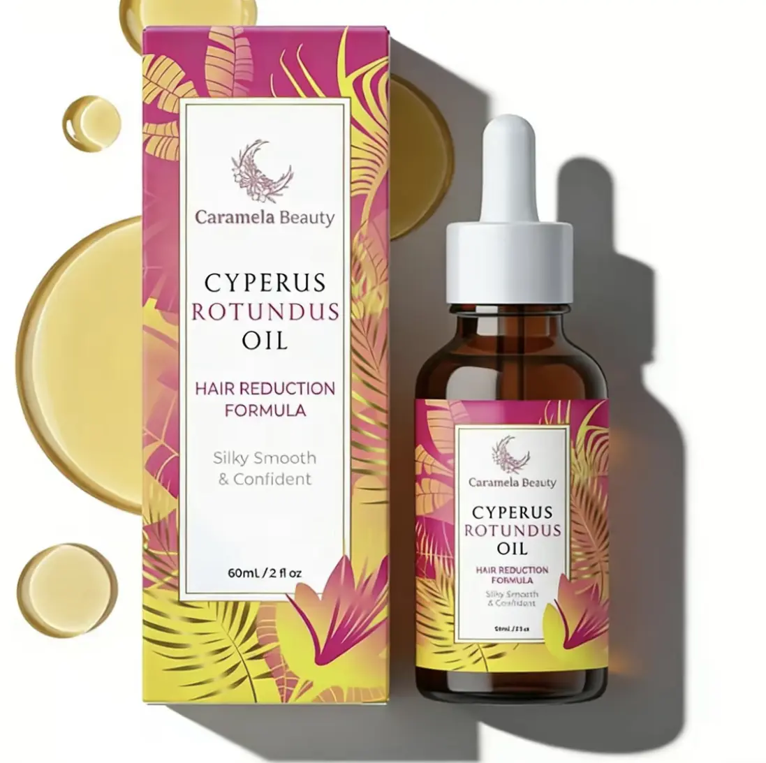 Cyperus Rotundus Oil - 60mlNatural Cyperus Rotundus Oil For Hair Removal,Moisturizing & Soothing Cyperus Oil ForReducing Body Hair Growth, Hair Removal Oilldeal for All Skin Types