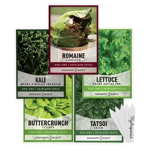 Hydroponic Seeds For Planting 5 High-Quality Varieties Aquaponic and Hydroponic Growing System Seeds Lettuce Seeds, Greens,Spinach Seeds, Kale Kit