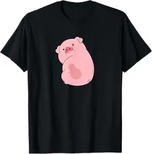 Cute Pig Character T-Shirt – Fun Animated Animal Tee #CartoonTee #AnimalShirt #GraphicTee #FunnyCartoon #CasualWear