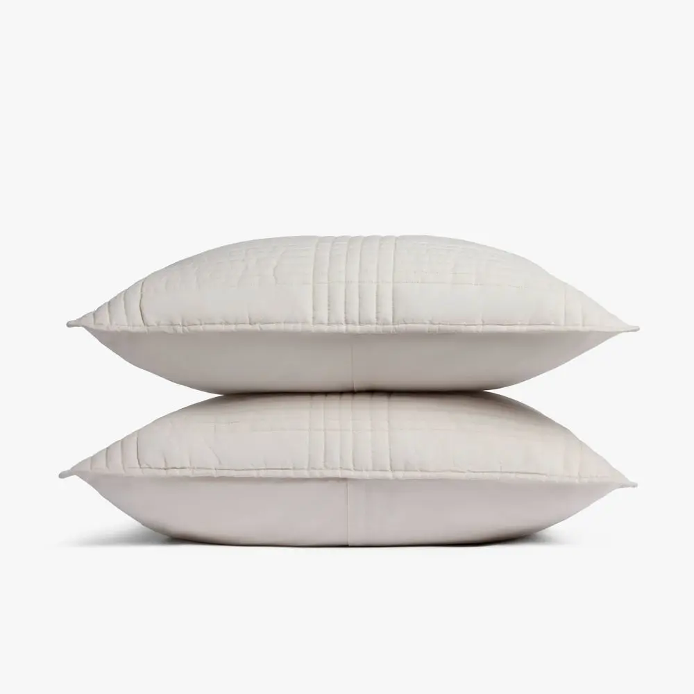 Parachute Relaxed Linen Quilted Sham Set - Cotton, Durable, 20 inches (l) 26 inches (w), Indoor Decorative Accent Bedding Accessory