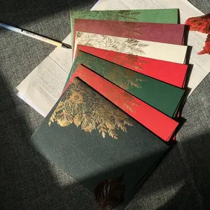 Chinese Style Vintage Envelope, 10pcs/pack Exquisite Wedding Envelope, Greeting Card Envelopes for Celebrating Business School Holidays
