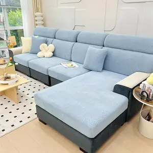 Solid Color Sofa Cover, 1 Count Soft Comfortable Washable Sofa Slipcover, Sofa Protector for Home Living Room Hotel Decor