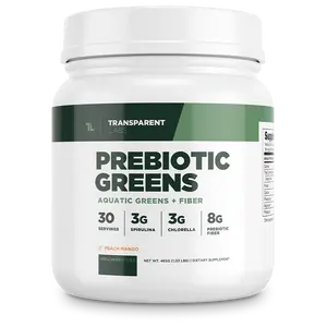 Transparent Labs Prebiotic Greens - Greens Superfood Powder & Antioxidants Supplement (30 Servings)