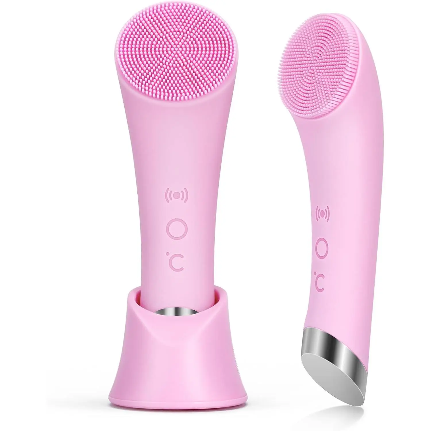 Women's Rechargeable Heated Silicone Scrubber - Vibrating, Adjustable Gentle Exfoliator Brush for Daily Deep Cleansing, Waterproof Beauty & Personal Care Facial Device, Beauty Products, Mother's Day Gift, Face Care, Valentine's Day, All Skin