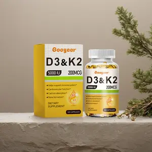 Vitamin D3 + K2 Capsules – Designed to help relieve body fatigue & occasional lower back discomfort, support immune system & cardiovascular function, and restore daily vitality.