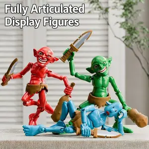 T13 Action Figure Multi-Jointed Goblin Assembly Model, Multiple Colors Available, Full Body Jointed, Two Head Sculptures, DIY Creative Gift