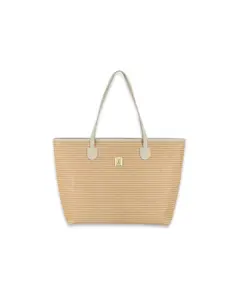 Sand-Toned Shoulder Tote for Women Essential Summer Style with Fine Woven Texture Spacious Capacity Perfect for Sundresses Denim or Linen Sets