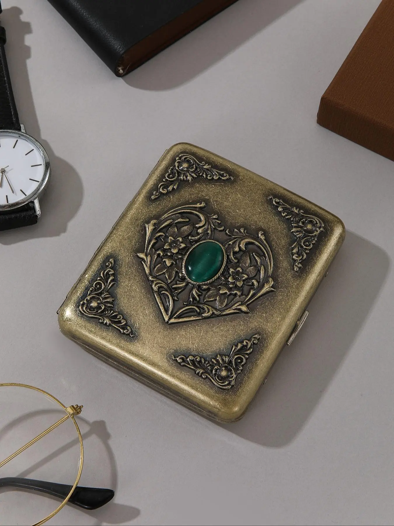 Vintage Heart Decor Card Holder with Card Slot and Card Storage, Fashionable Card Holder for Women & Men, Casual Trendy Versatile High-quality Daily Wallet for Daily Use, Travel Card Holder