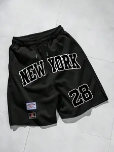 American Vintage New York 28 Graphic Shorts for Men & Women, Oversized Baggy Basketball Shorts, Y2K Streetwear Athletic Shorts for Summer Gym & Daily Outfit, Streetwear Sports Shorts