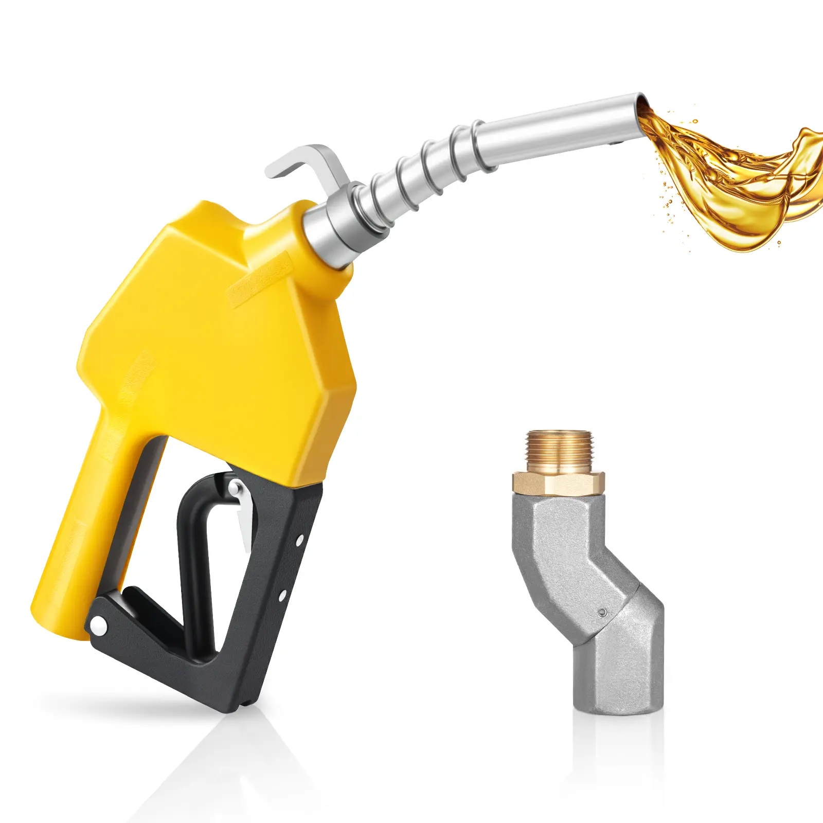 【Summerfinds】VEVOR 3/4-Inch NPT Automatic Fuel Nozzle with Swivel,Max Flow Rate 11.8 GPMAuto Shut Off Diesel Gas Pump Nozzle with 3-Speed Trigger Lock & 0.78 in (OD=20 mm) Spout for GasolineDieselKerosene