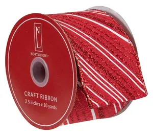 Northlight Christmas Craft Ribbon 2.5" x 10 Yards