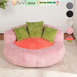 QAK Home Soft Plush Bean Bag Chair - Available in Multiple Colors - Includes Three Pillows - The Perfect Choice for Relaxation