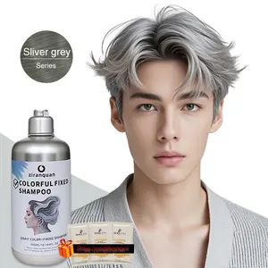 Silver Gray Color-Lock Shampoo - 300ml Plant Extract Hair Dye Shampoo for Post-Dyeing & Color Change - Gentle Formula with Keratin Amino Acids & Henna Extract - Long-Lasting Color Stabilizer keracolor  copper vibrant  hair  color Conditioner Haircare